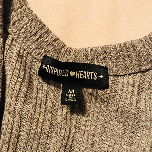 Inspired Hearts open shoulder sweater - Picture 3 of 5